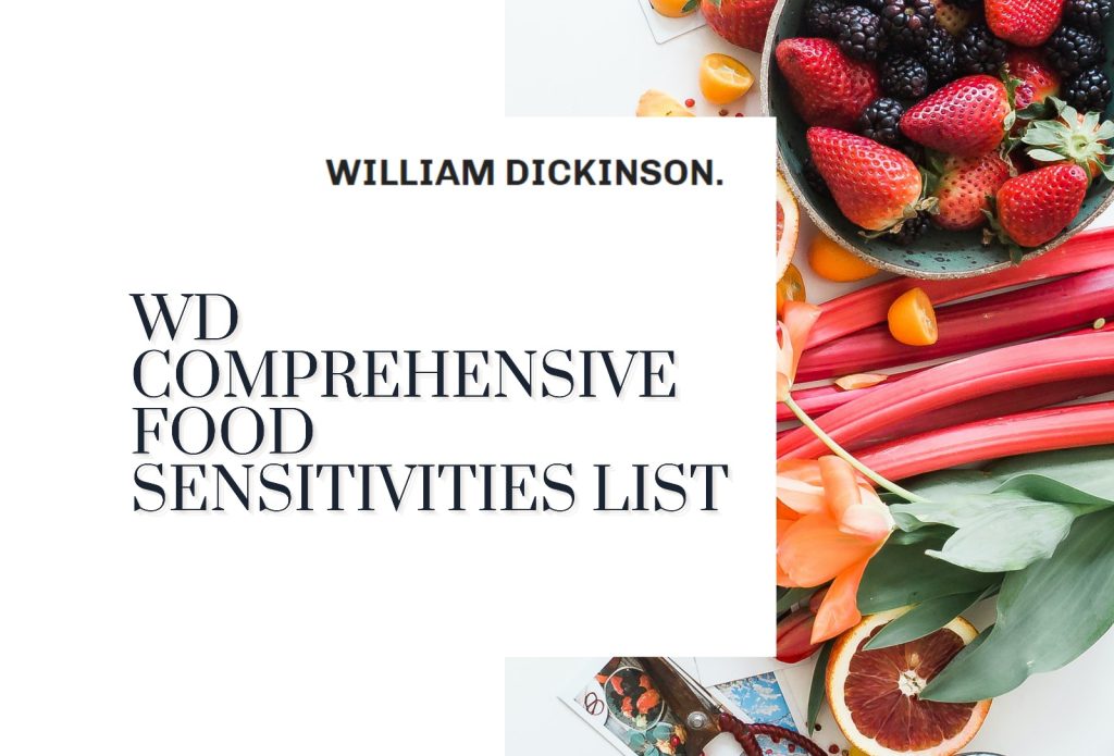 WD Comprehensive Food Sensitivities List