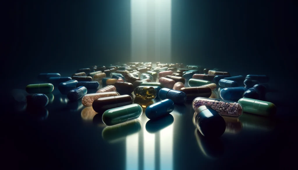 An assortment of probiotic supplements in capsule form, each offering unique bacterial strains.