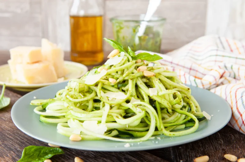 Keto Zucchini Noodles with Pesto